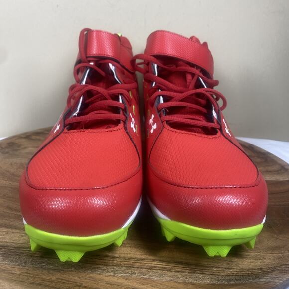 Under Armour Harper 6 Mid Mens White‎ And Red Size 13 Baseball Cleats main image 5